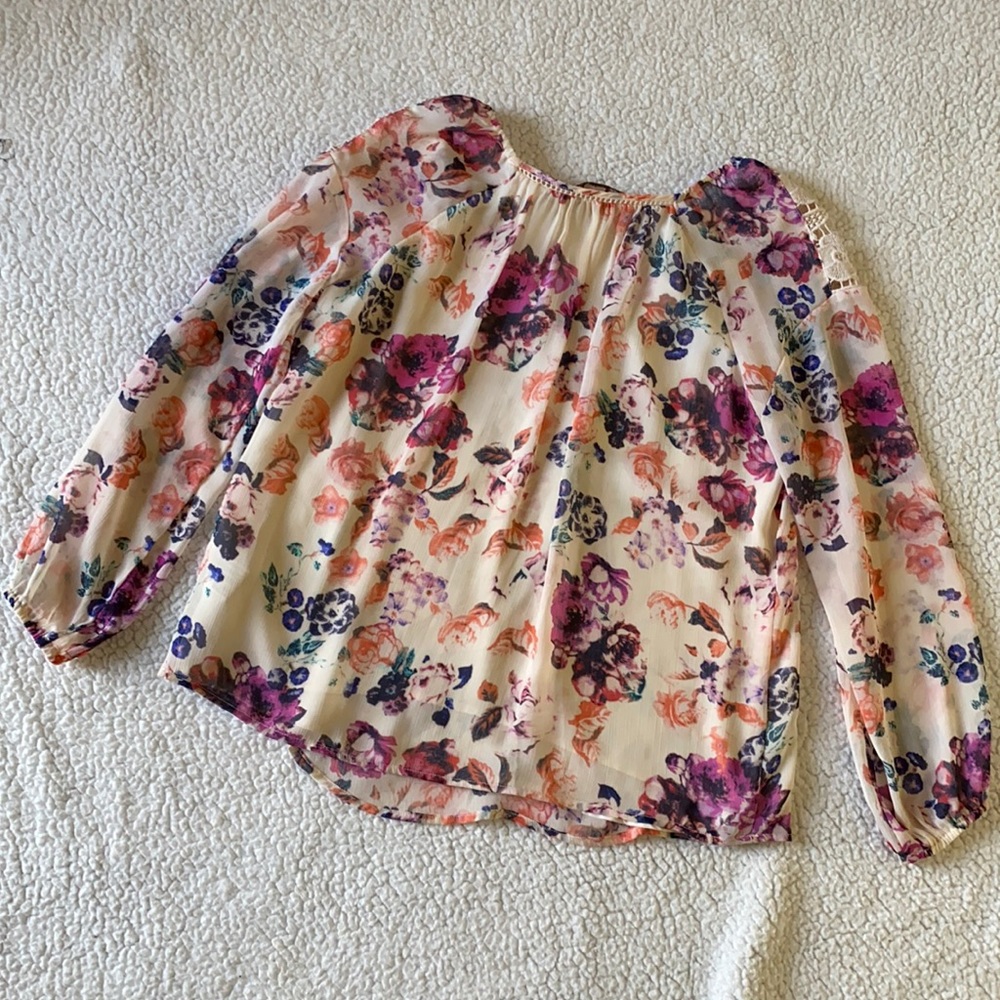 Vintage America floral blouse size Small - Picture 7 of 9